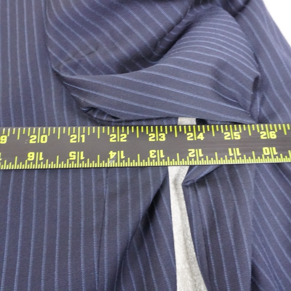 Burberry Pinstripe 100% Wool Blazer Jacket Sports Coat Dark Navy Men's Sz 46L - Picture 7 of 12